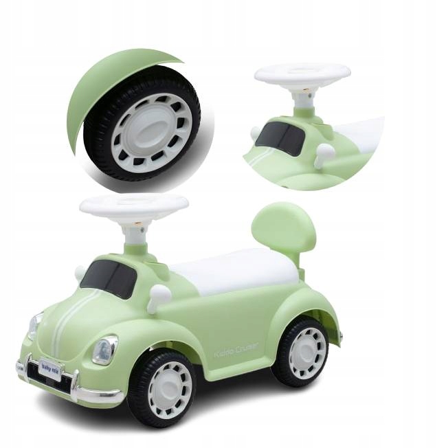 Baby MIX Kiddo Cruiser Jeździk Dziecięcy Pchacz Retro Autko Zielone 2+