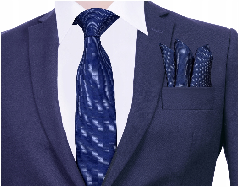 

Krawat + Poszetka Męska Wypustka Żakard Greg k123