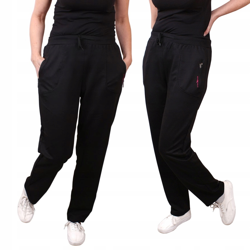 

Spodnie Damskie Dresowe duże Dresy czarne 5481 XL