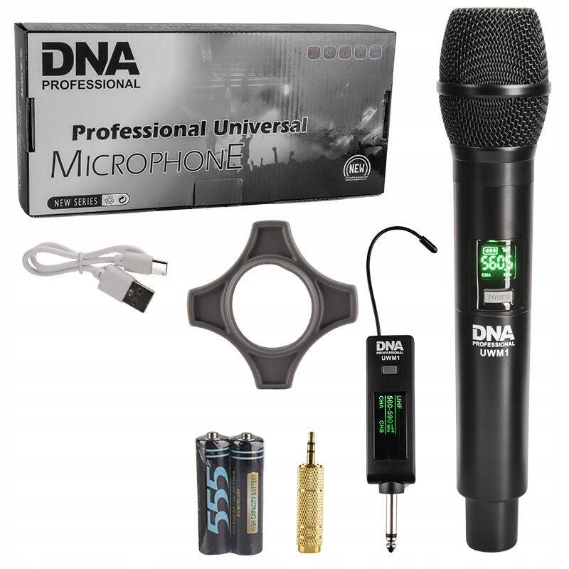 Mikrofon Bezprzewodowy Sceniczny Do Ręki Dynamiczny Odbiornik Fal Uhf