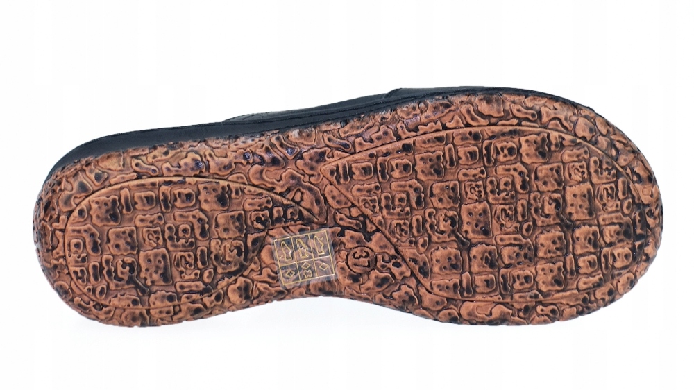 KLAPKI DAMSKIE AŻUROWE NA KOTURNIE PROFILOWANE MEDYCZNE ZDROWOTNE Wzór dominujący bez wzoru