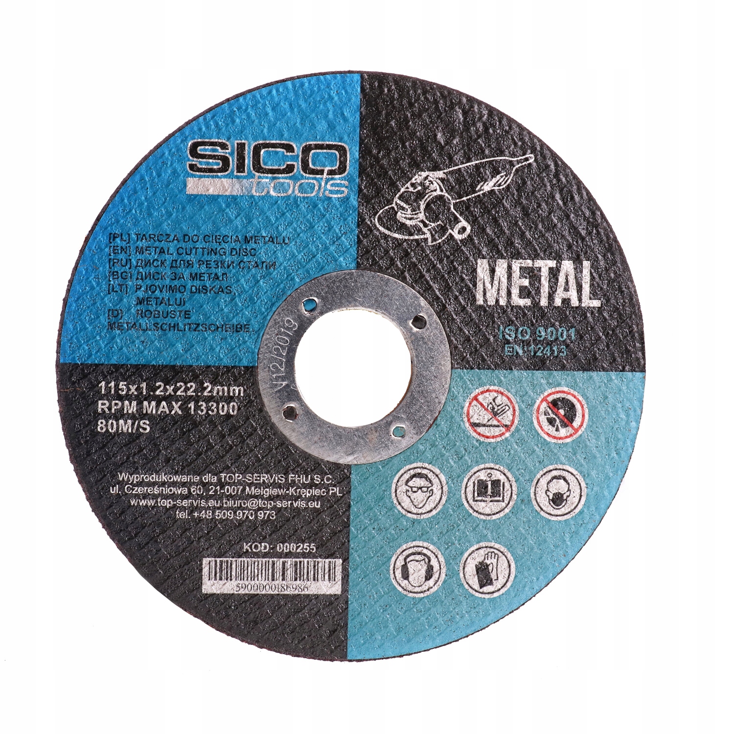 

Tarcza Do Cięcia Metalu Stali 115x1.2mm Sicco