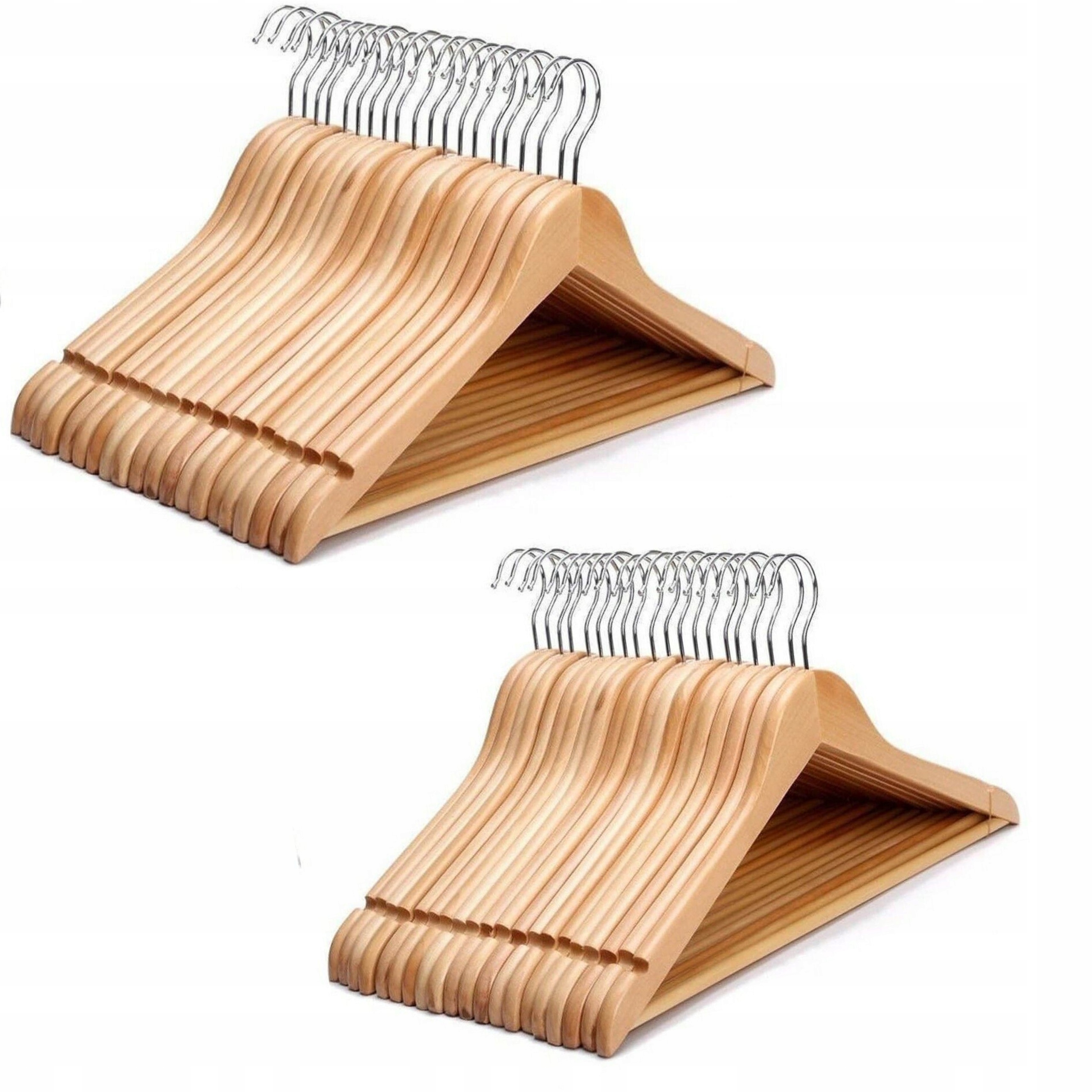

100 X Wieszak Drewniany Wieszaki Drewniane Ubrania
