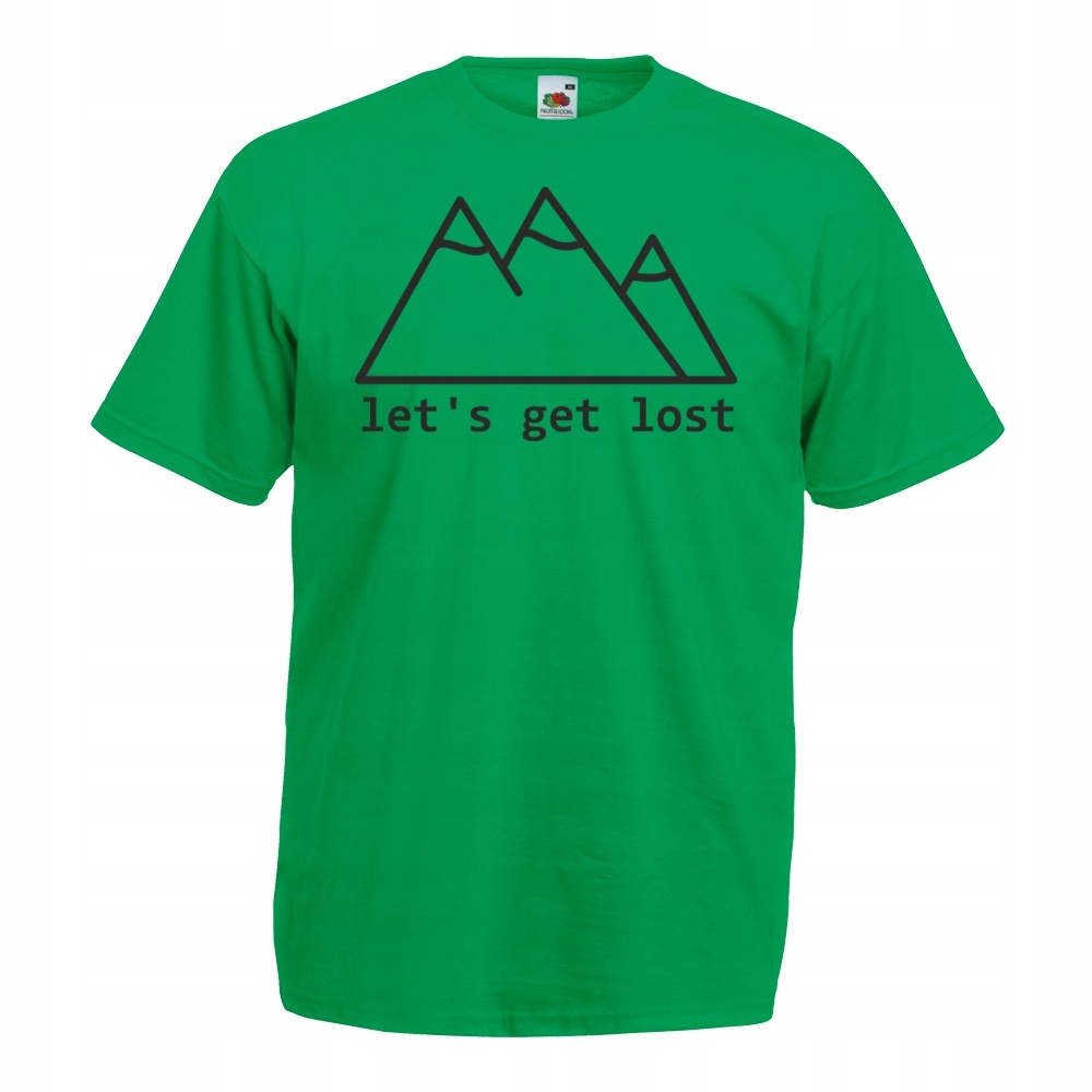 

Koszulka lets get lost góry przygoda XXL zielona