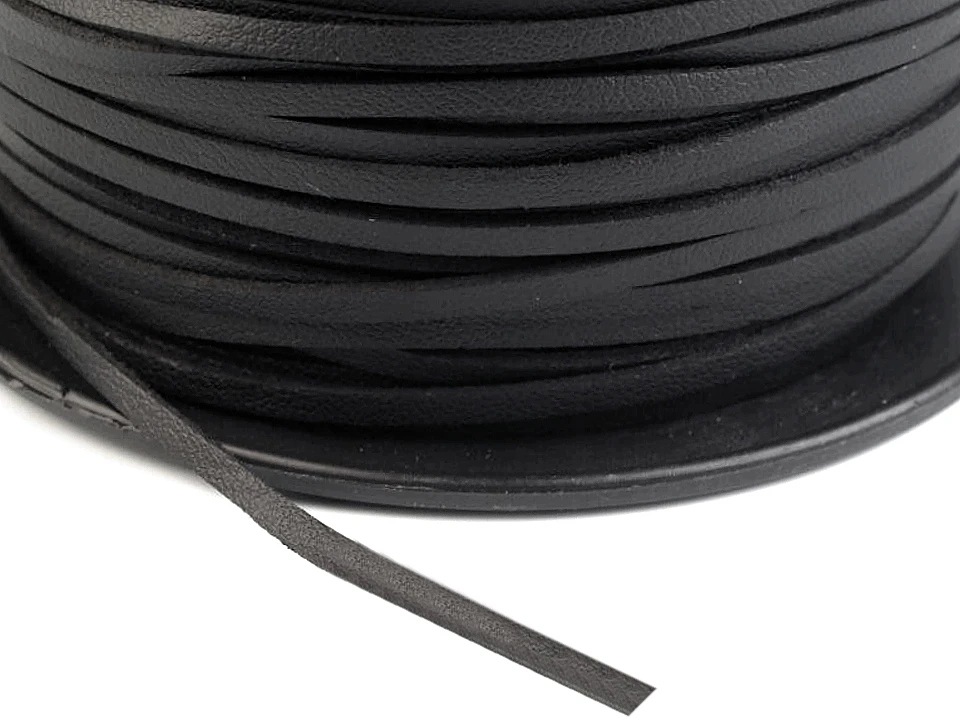 Řemínek imitace kůže 2,5 3 mm 90 m 2 (3 mm/111) černý