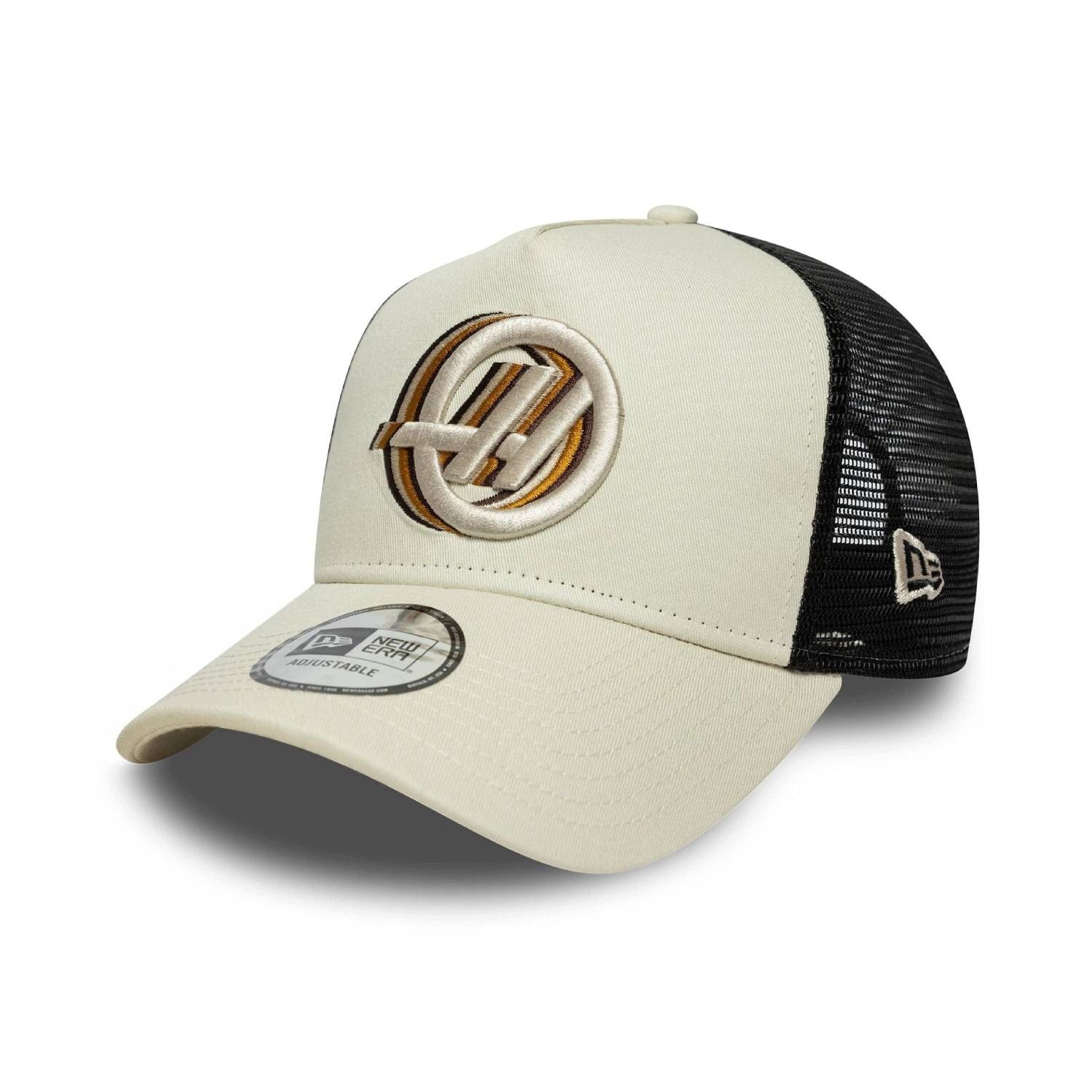 Kšiltovka Seasonal Trucker Haas F1 2026 krémová