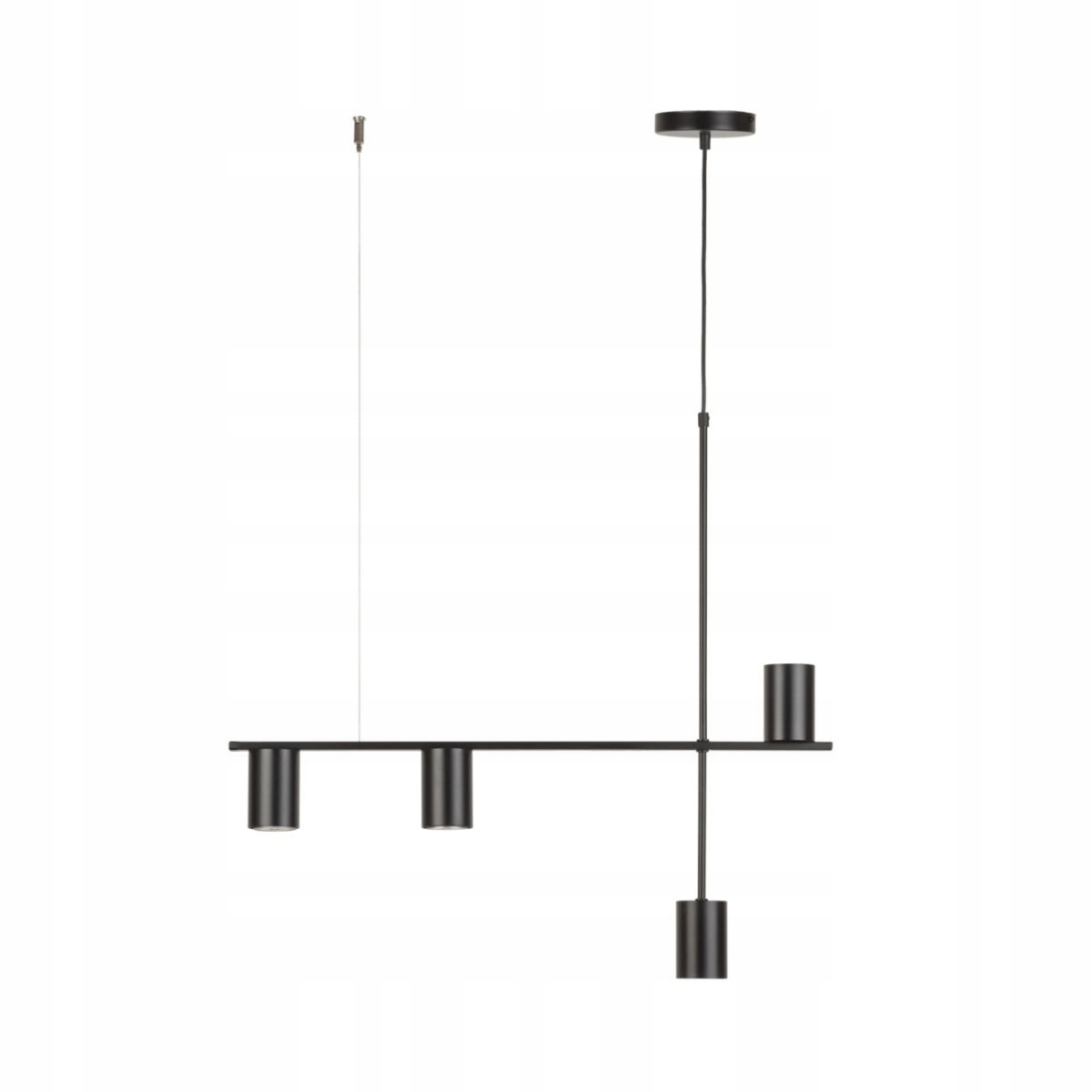 Minimalistická čierna závesná lampa s spotmi Vendo 4 Sigma Lighting