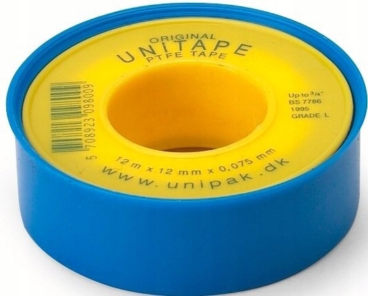 

Taśma teflonowa Unitape 13,2m x 12mm x 0,075mm
