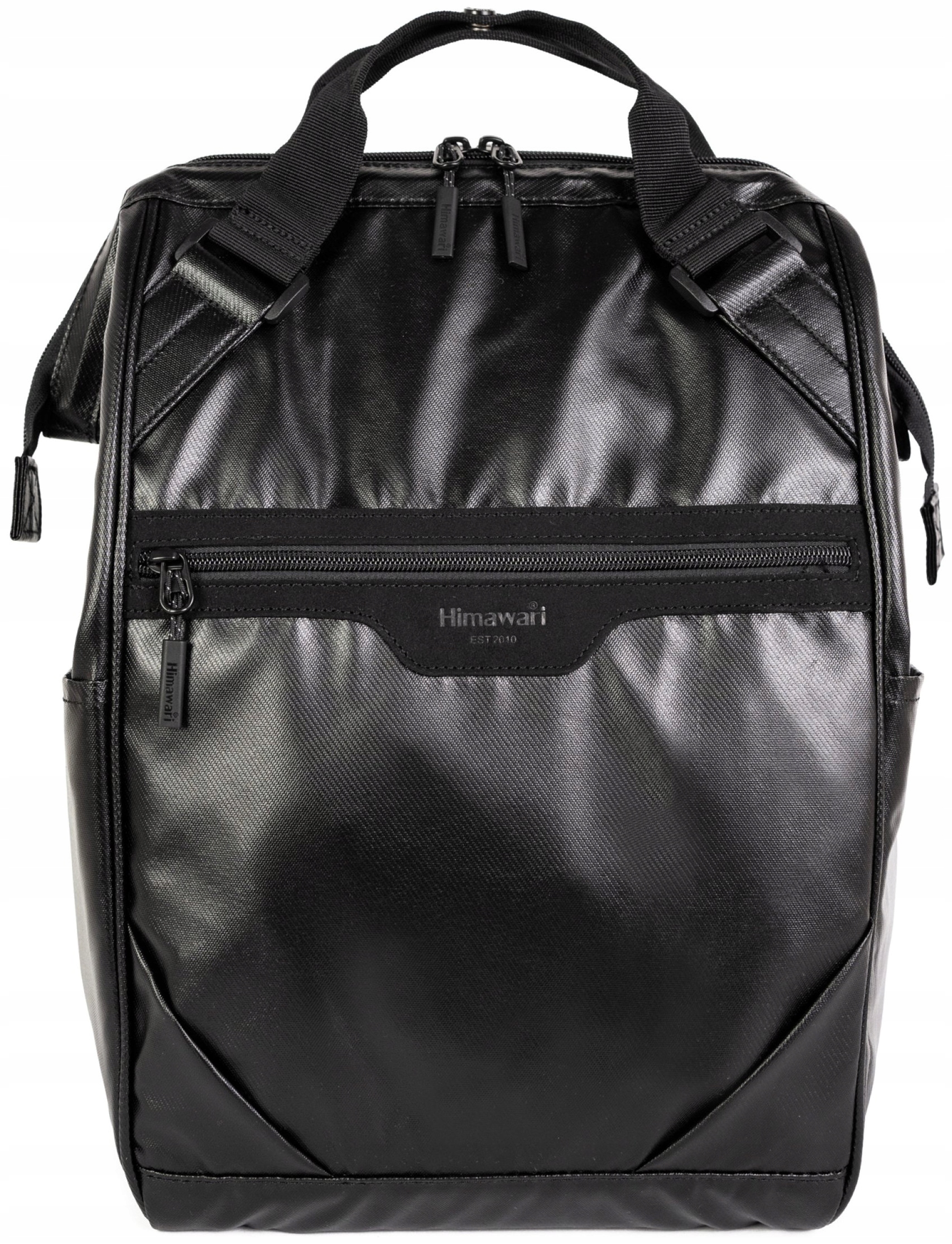 Plecak miejski Himawari Wax M turystyczny pojemny stelaż lekki Czarny