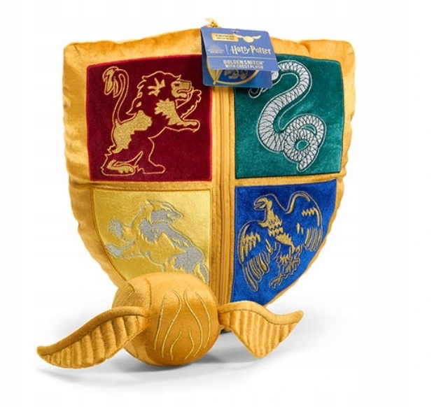 Polštář zlatý erb se Zlatonkou, Harry Potter