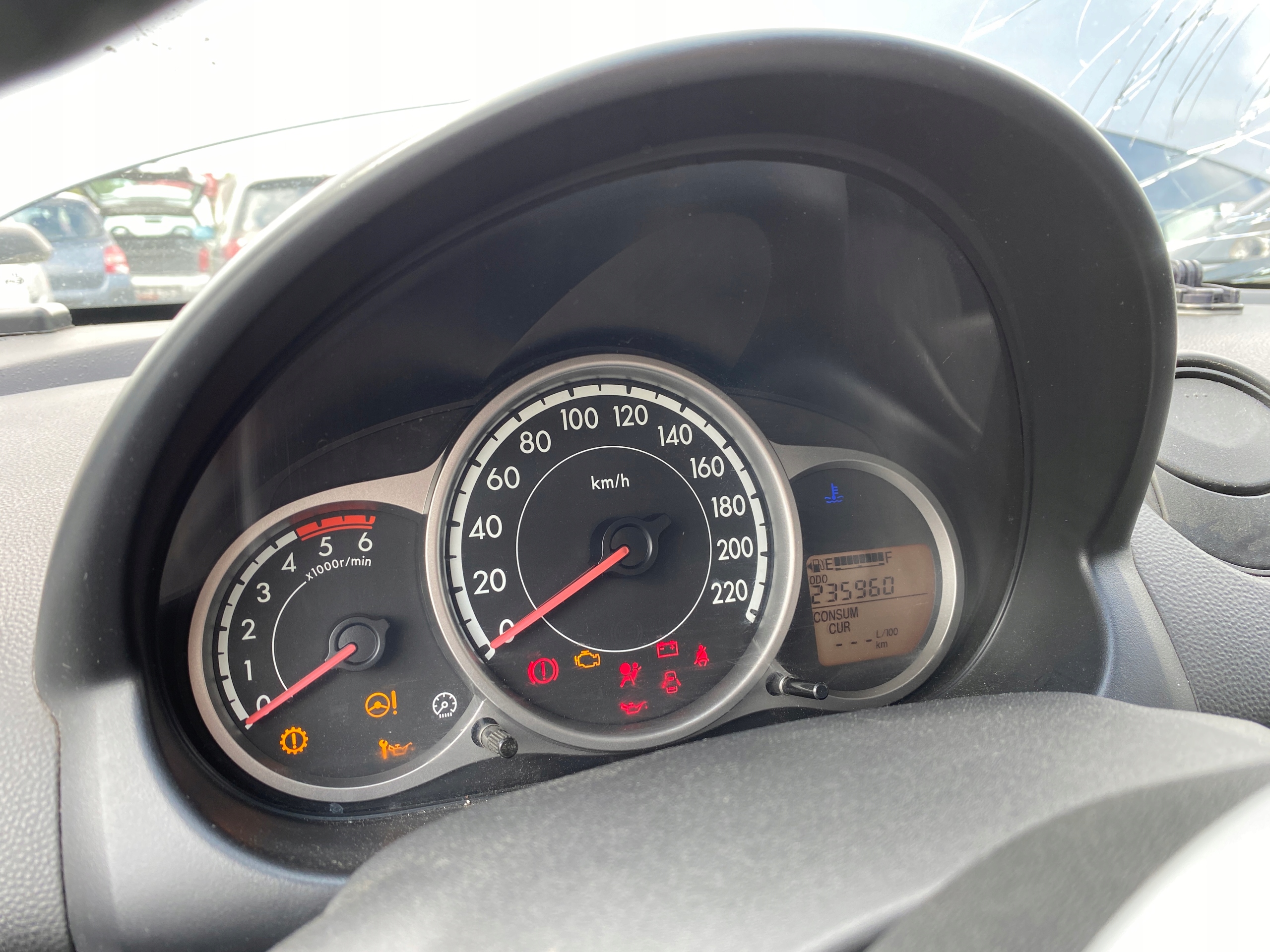dials dials tachometer Mazda 2 II 08-15 1.6 MZ-CD przebieg 235 960km