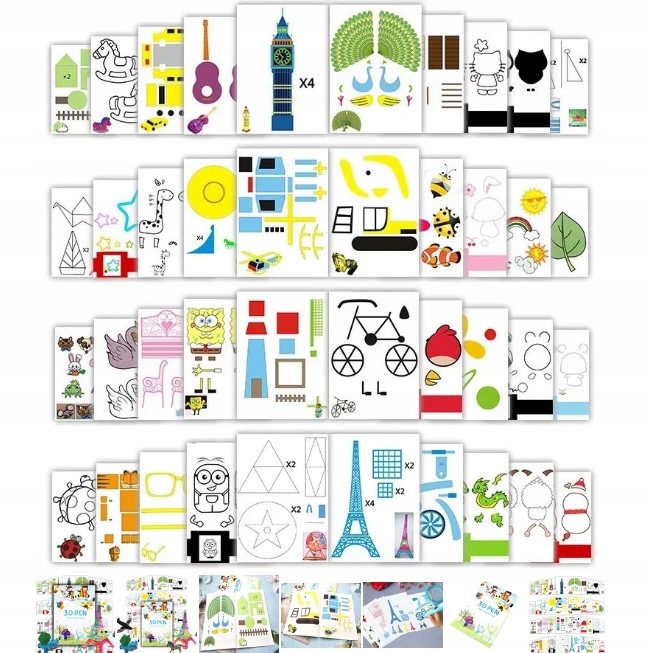 DŁUGOPIS 3D NIEBIESKI DRUKARKA 3D PEN DZIECI + WKŁAD 210m + MATA + SZABLONY Certyfikaty, opinie, atesty CE EN 71