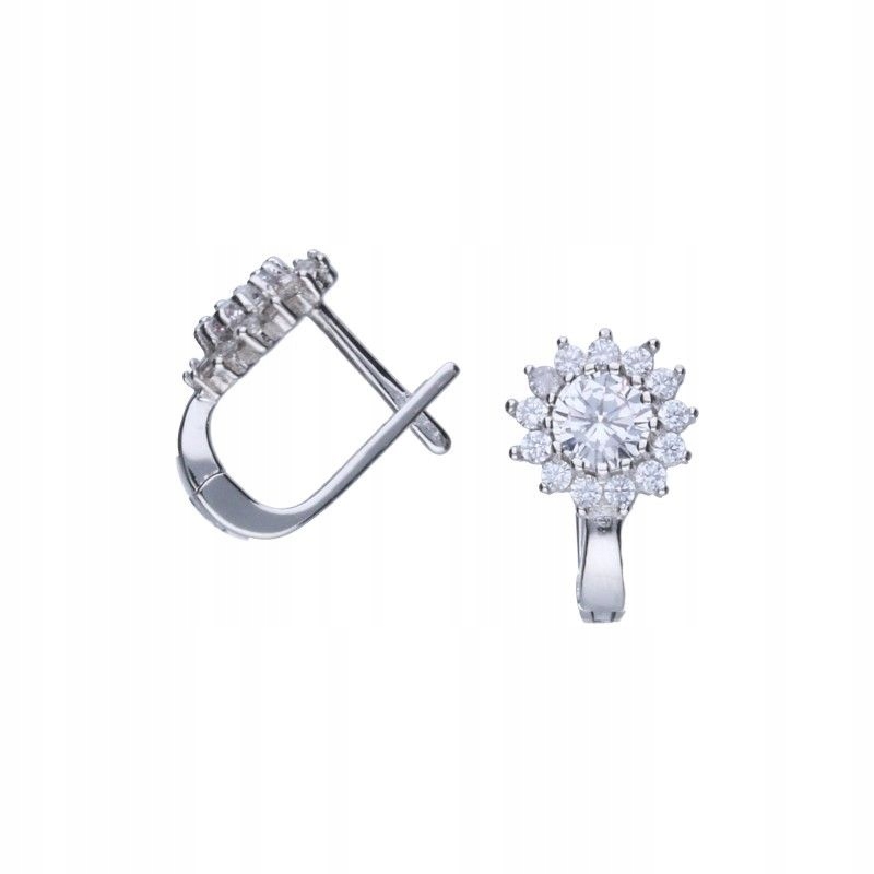 Dámské stříbrné náušnice 925 s bílými zirkony jako dárek