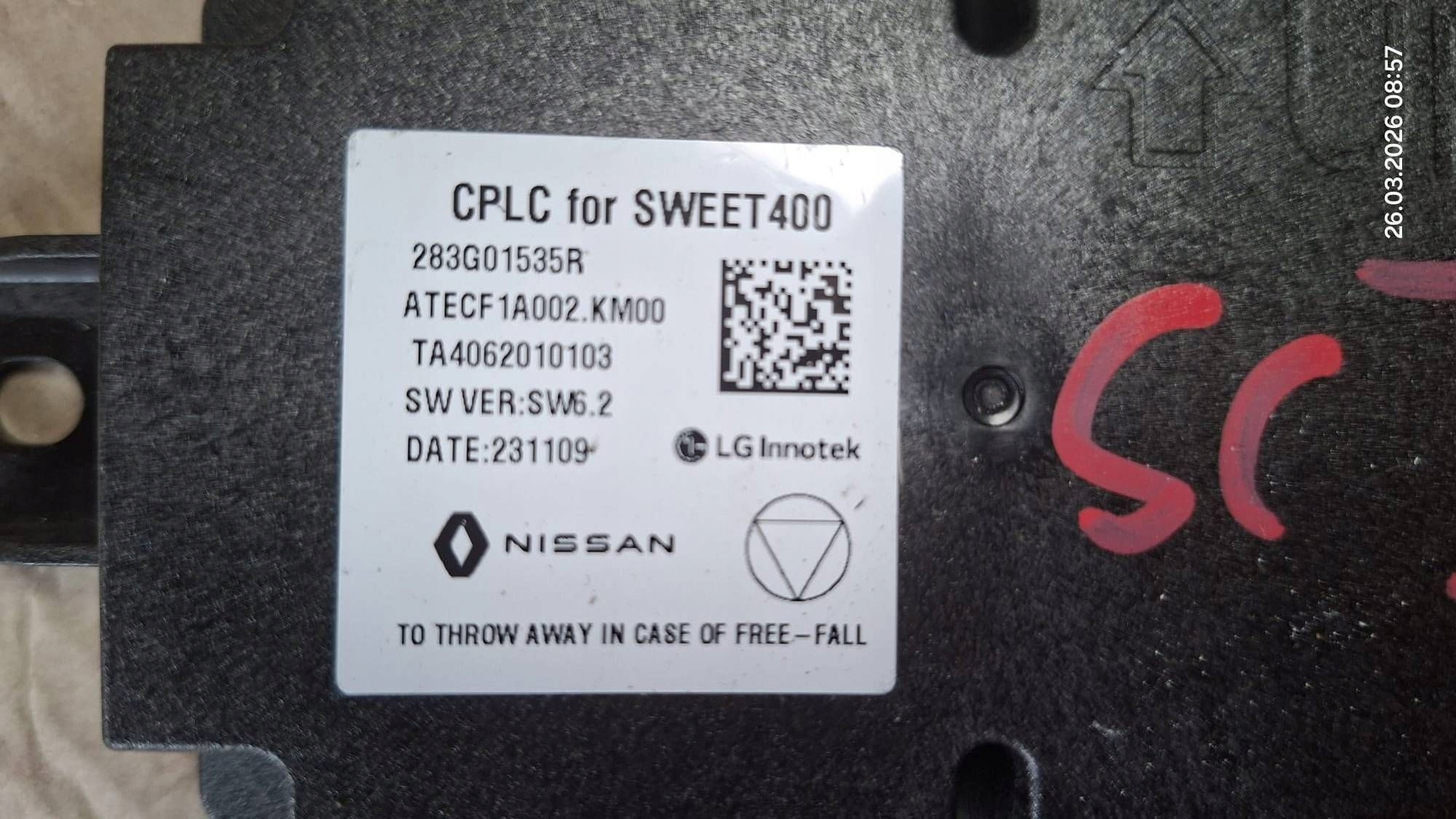 module control unit Renault Scenic E-Tech V 283G01535R