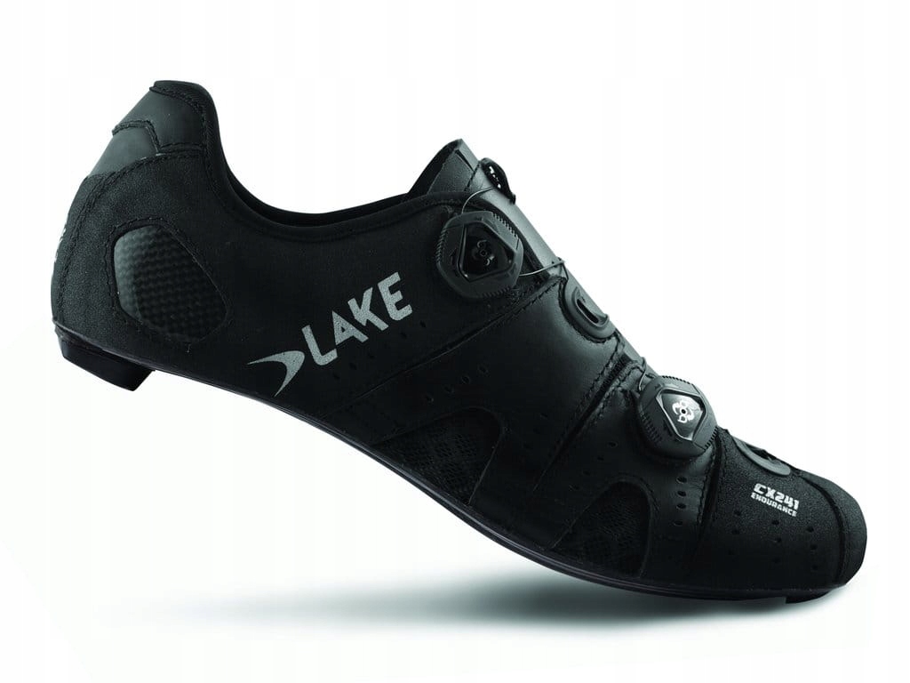 Buty Szosowe Lake CX241 roz. 40 Wpinane w Pedały Czarne Carbon Boa Skóra