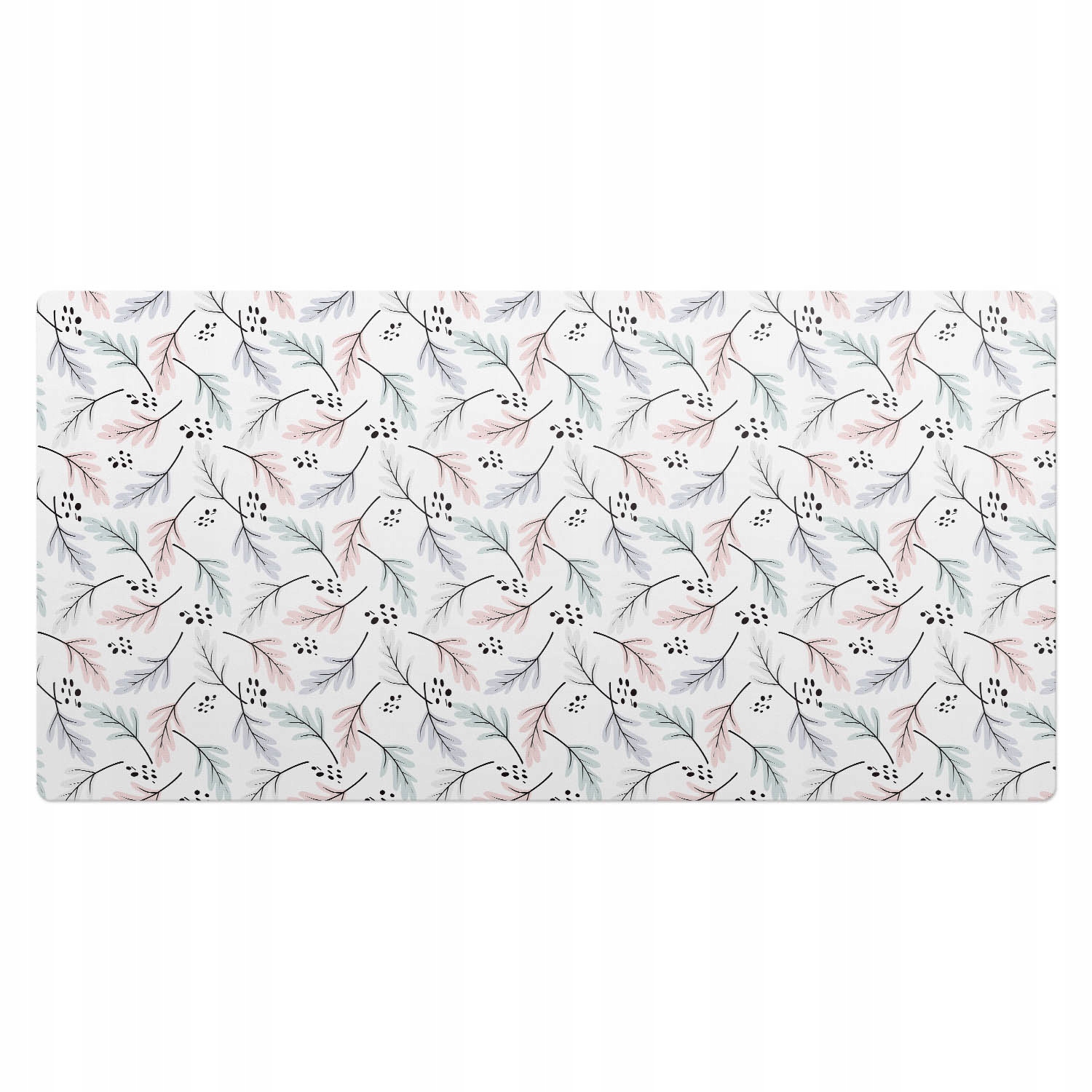 Designerska podkładka ochronna pod laptopa Pastelowy wzór liści 100x50 cm