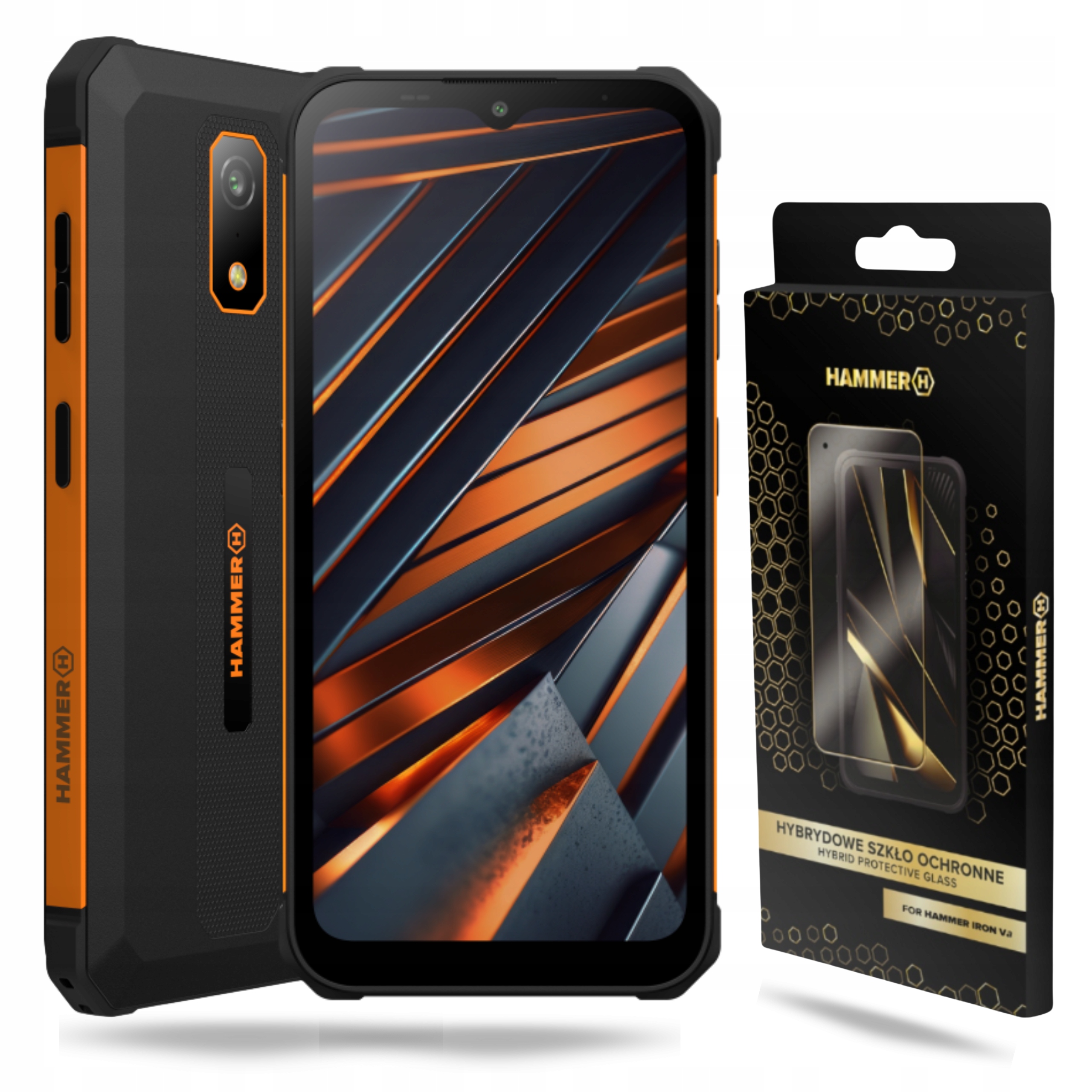 Smartfon Hammer Iron Va Pancerny Telefon Komórkowy Szkło Hybrydowe Zestaw
