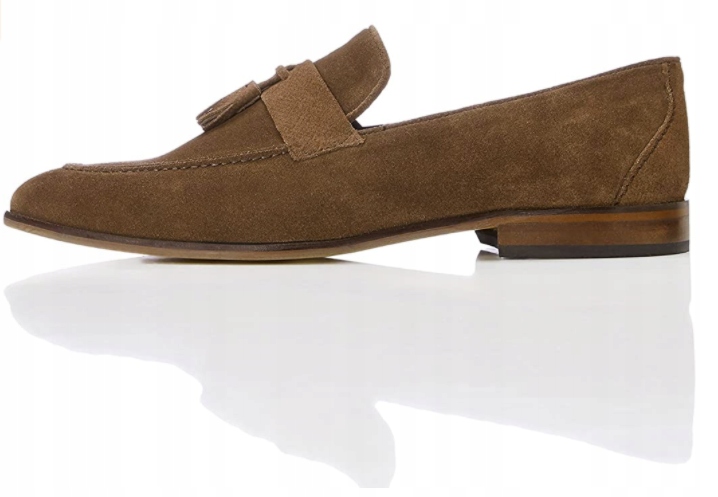

Męskie skórzane buty mokasyny brązowe rozmiar 40