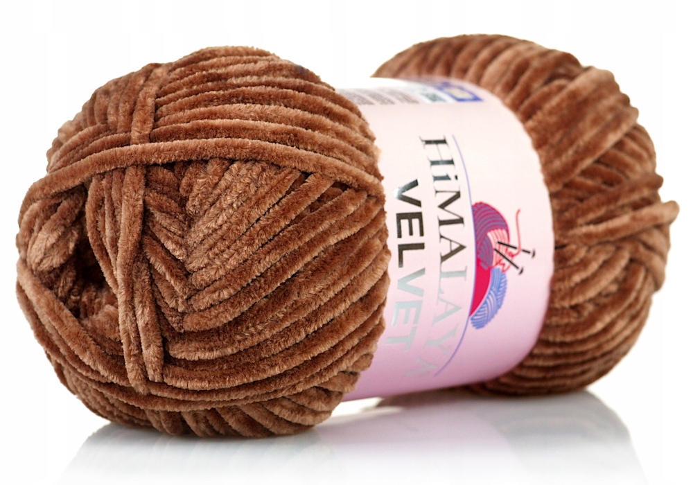 Włóczka Himalaya Velvet Nr 37 Brązowy