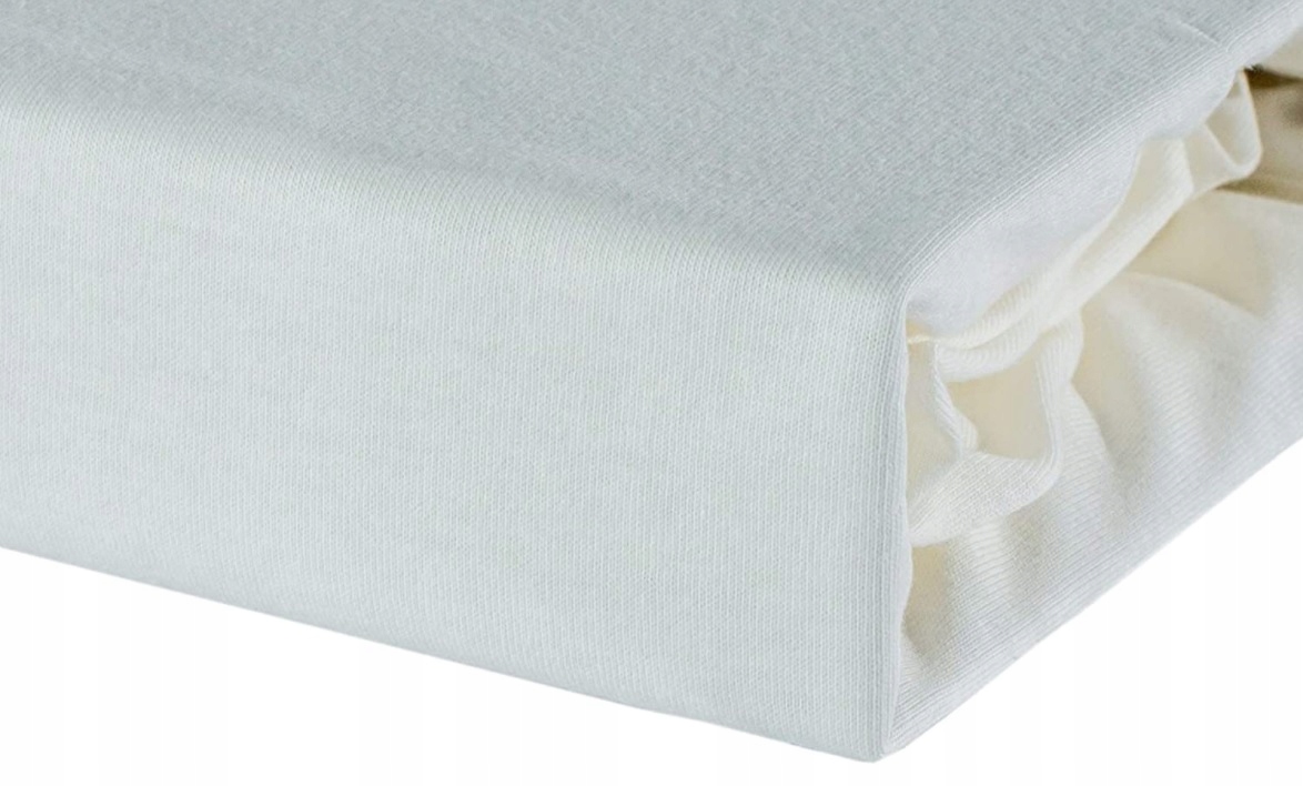 PRZEŚCIERADŁO Z GUMKĄ 140X200 JERSEY BIAŁE