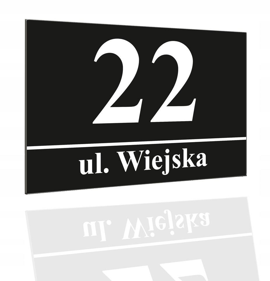 

Tabliczka Adresowa czarna Aluminiowa Numer domu