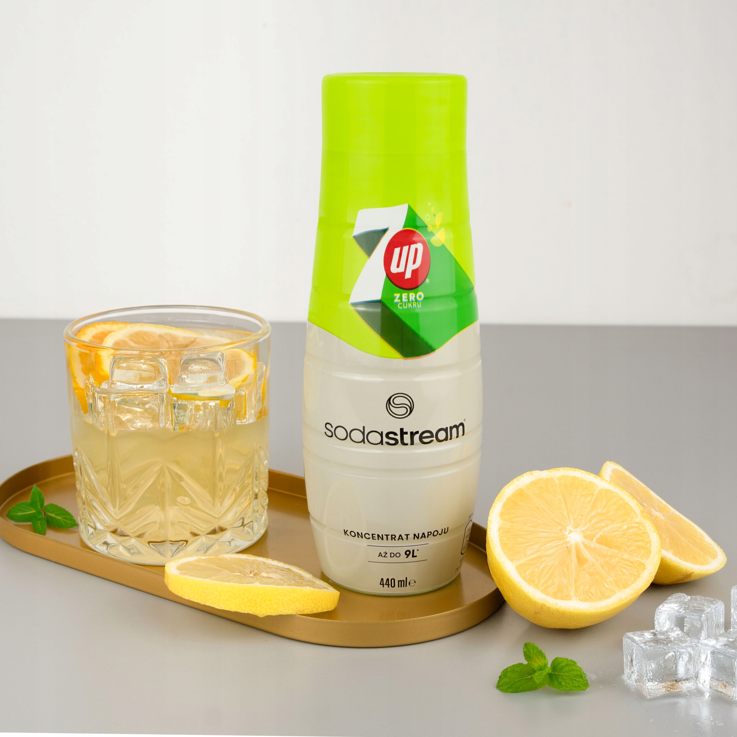 SYROP SODASTREAM 7UP BEZ CUKRU DO SATURATORA WODY KONCENTRAT NAPÓJ 440ML Stan opakowania oryginalne