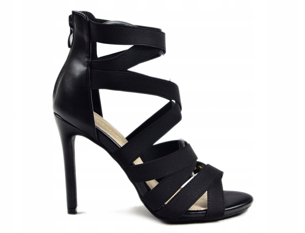 Potocki Sandály 24-20016 Černé vel. 36 Špendlíků Sloupek Pásky Dárek