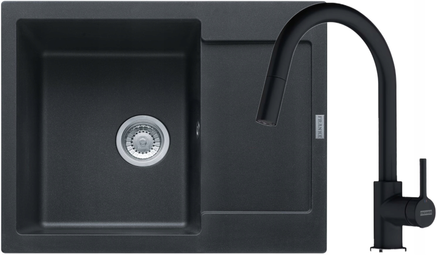 Zestaw granitowy Zlewozmywak Franke Maris Mrg 611-62 Bateria Lina Onyx