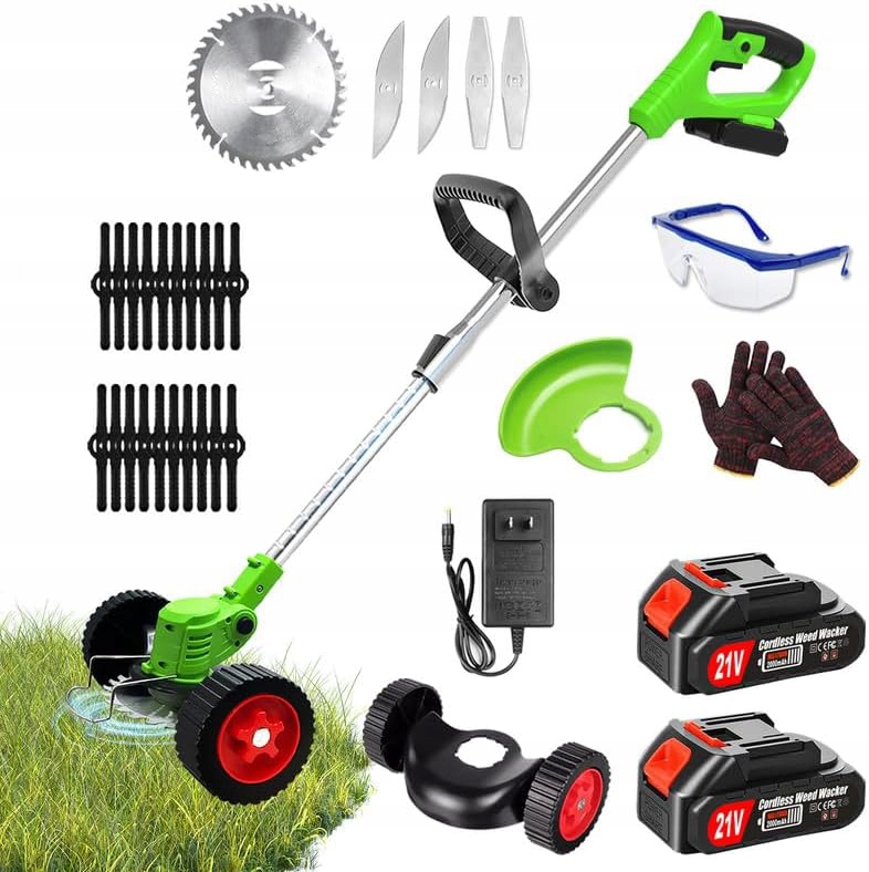 Aku Vyžínač Křovinořez Zahradní Sekačka Na Trávy 2x Aku Set