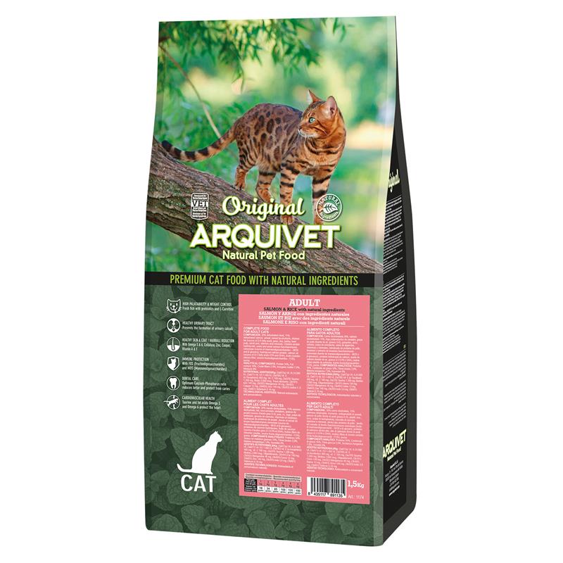 Levně Arquivet Cat Original pro dospělé kočky s lososem 1,5 kg