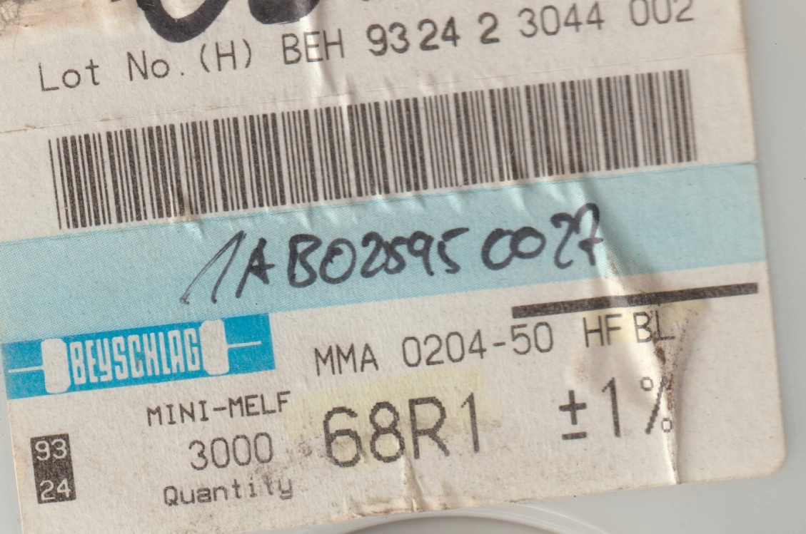 [20szt] 68R1 1% 50ppm rezystor Smd mmelf MMA0204HF Beyschlag high frequency