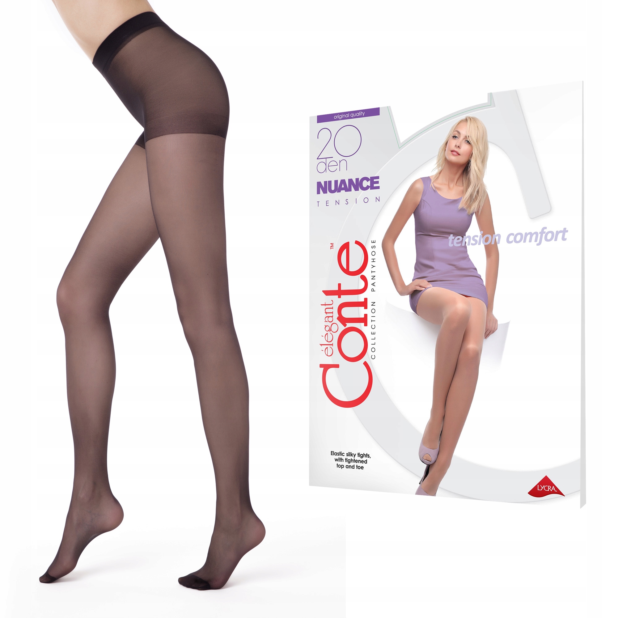 

Rajstopy damskie Conte Nuance 20 den Grafit 4 mat