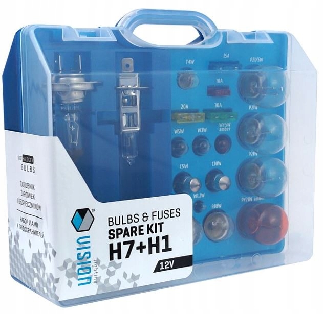 

Zestaw Zasobnik Komplet Żarówek H7 H1 12V 19 el.