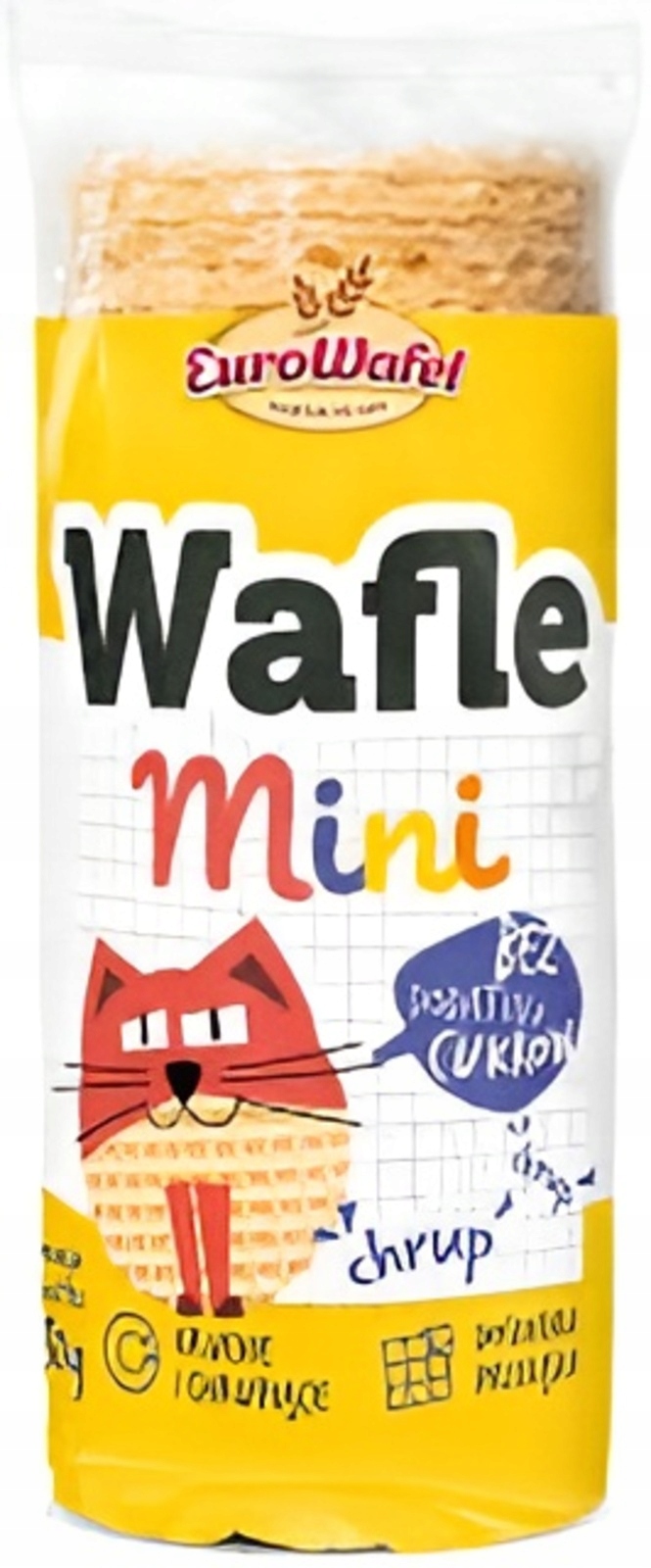 Euro Wafel Vafle Mini Kulaté Pečené Bez Přidaného Cukru 80g