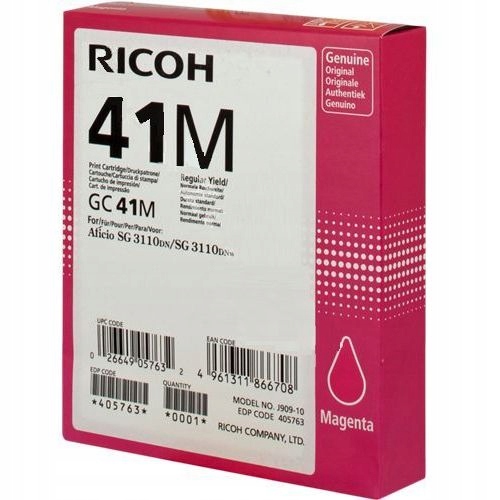 Inkoust Ricoh GC41M červený (magenta)