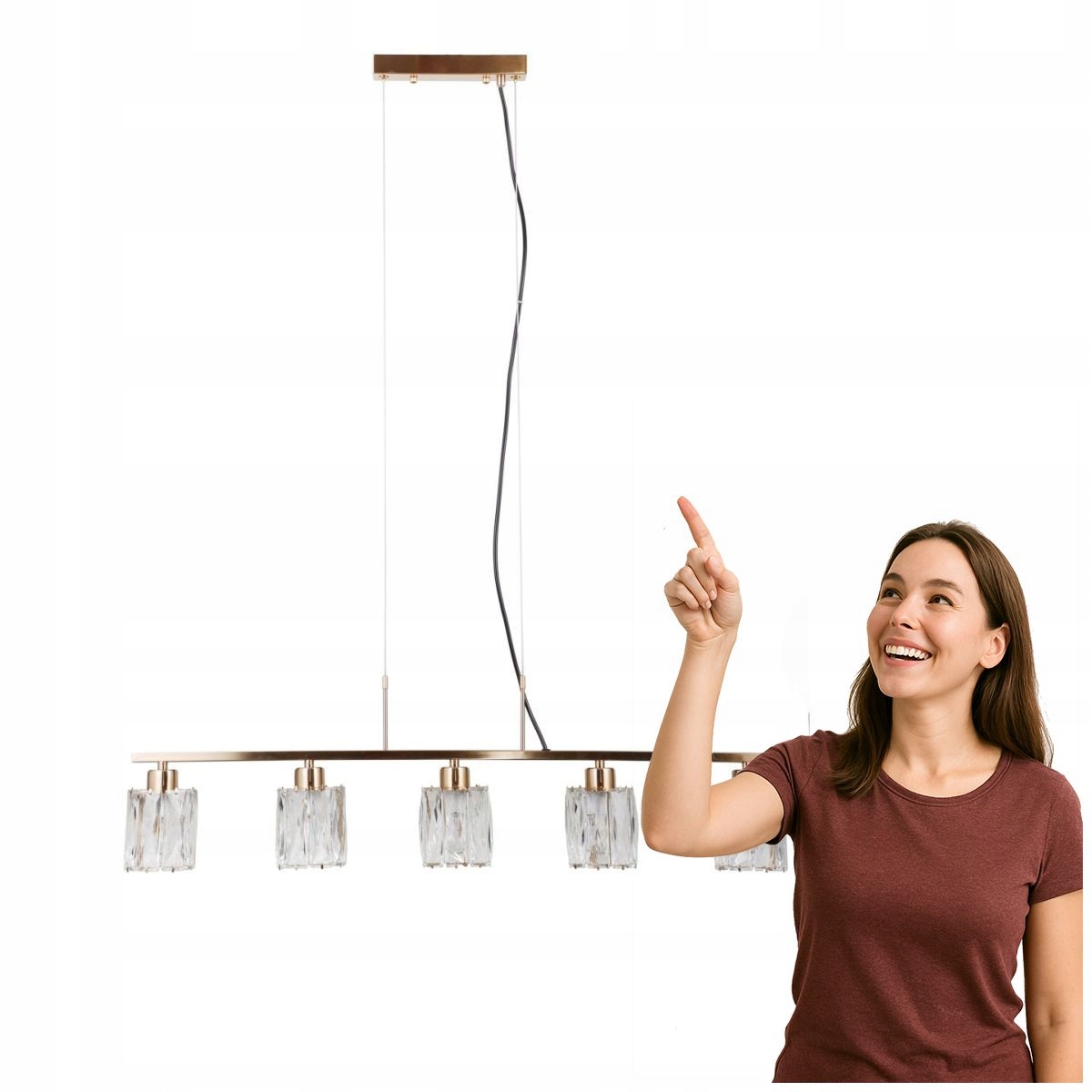 Závesná lampa Simona PND-40814-5-HBR Italux