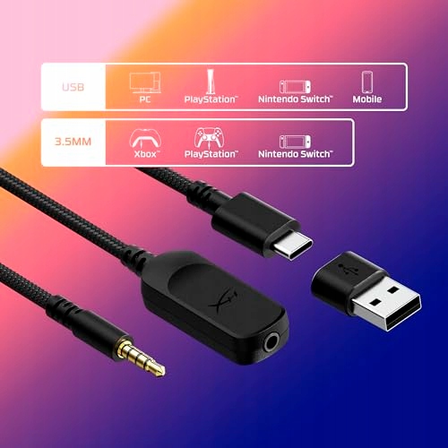 HYPERX Cloud III Zestaw Słuchawkowy Gamingowy PC PS5 Xbox Czarny — miniatura 5