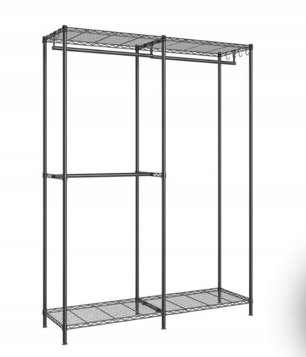 Skriňa Songmics volsto stojaca 120 x 180 x 40 cm čierna, predsieň, šatňa