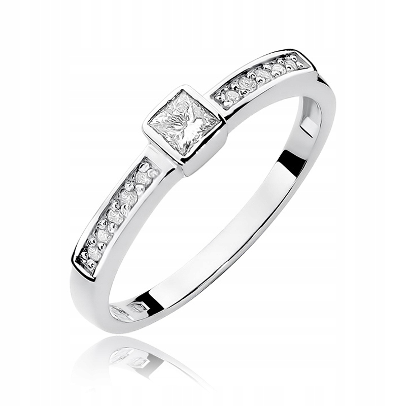 

Pierścionek Brylanty białe złoto 0,24ct 585 Grawer