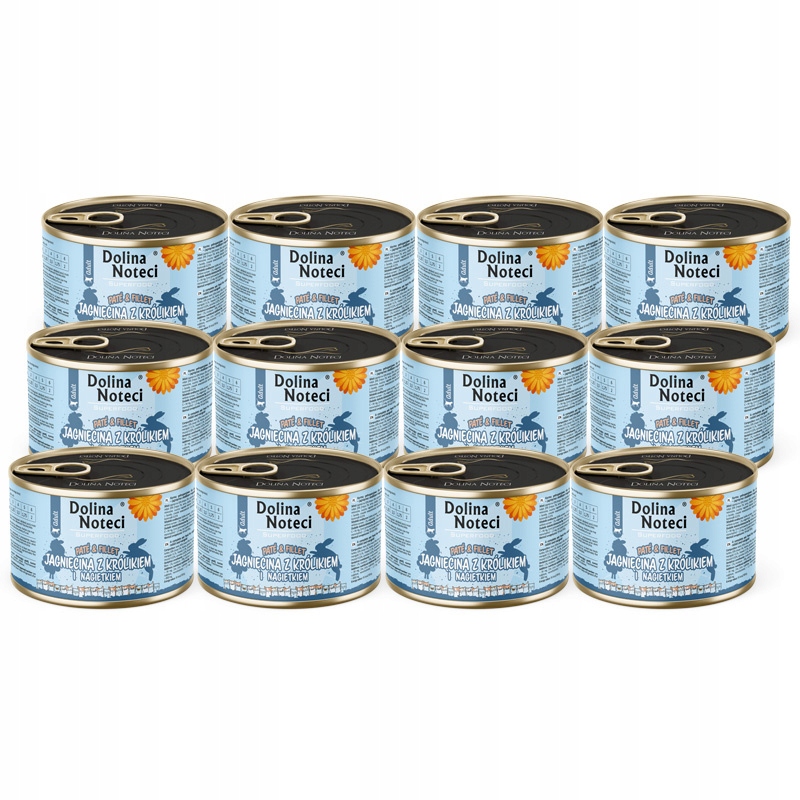 Krmivo pro kočky s jehněčím králíkem Dolina Noteci Superfood 12 x 185 g