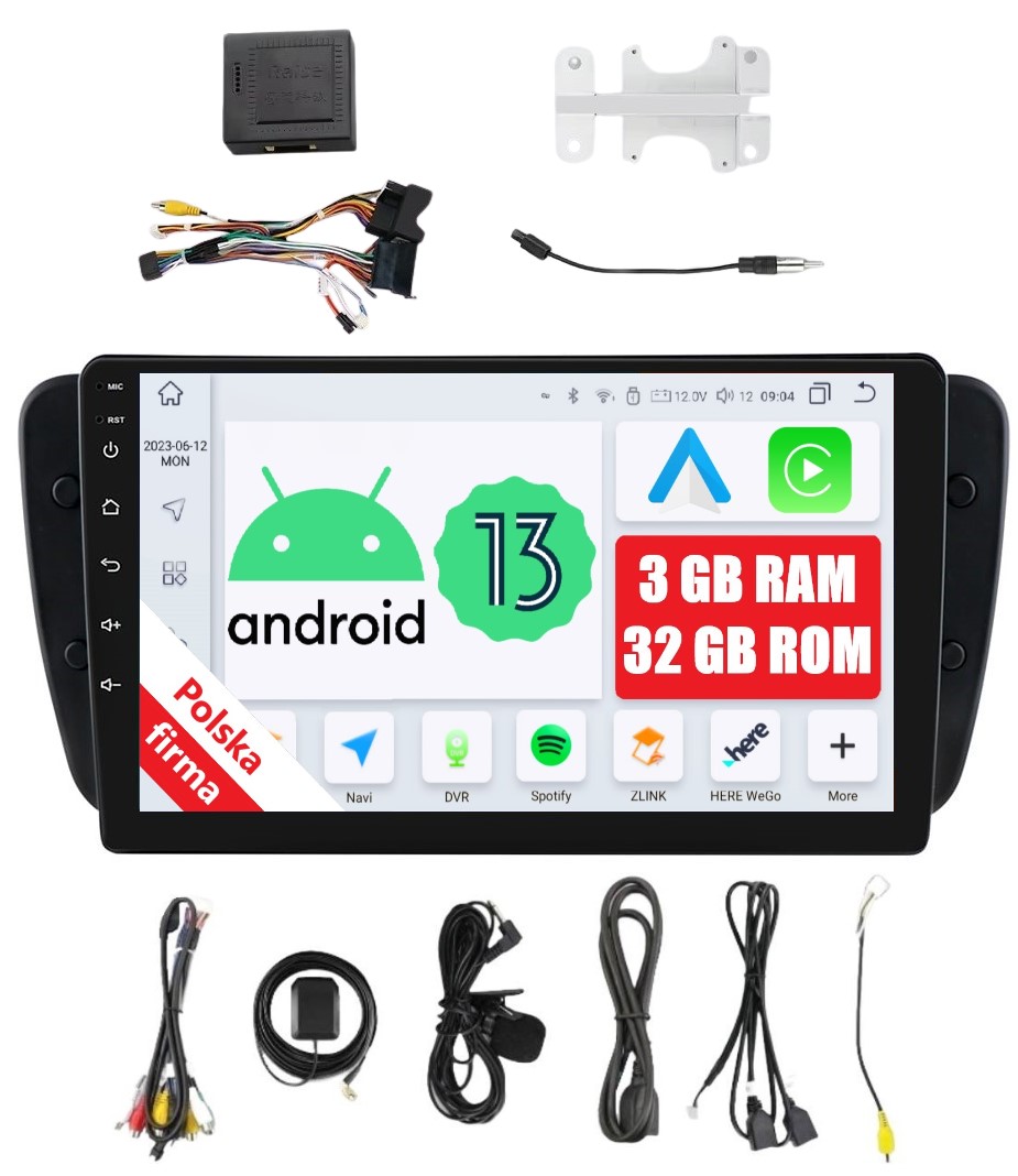 Radio 2DIN Navigace Android Seat Ibiza 4 IV 3/32 Gb Dsp Carplay