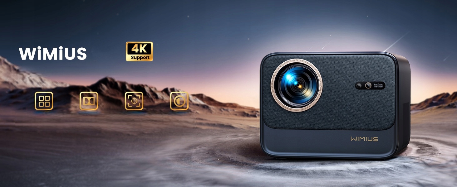 Projektor Wimius K9 Full HD 1080p 4K Android TV 700ANSI Bluetooth