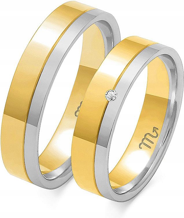 Bílé svatební snubní prsteny pro svatba 585, rok 26 27 28, výjimečná zlatá kolekce