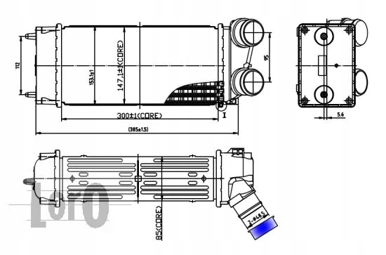 Intercooler Loro Citroën C4 (04-) 1.6 Hdi Chladič stlačeného vzduchu