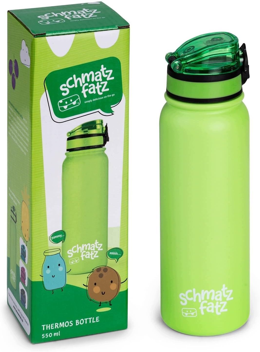 Butelka termiczna dla dzieci 550 ml stal nierdzewna zielona bez Bpa