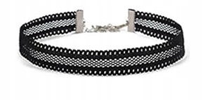 

Choker czarny Naszyjnik na szyję koronka zapięcie