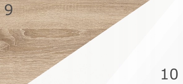 meble RINGO _15 regał 1DSWO front połysk Głębokość mebla 34 cm