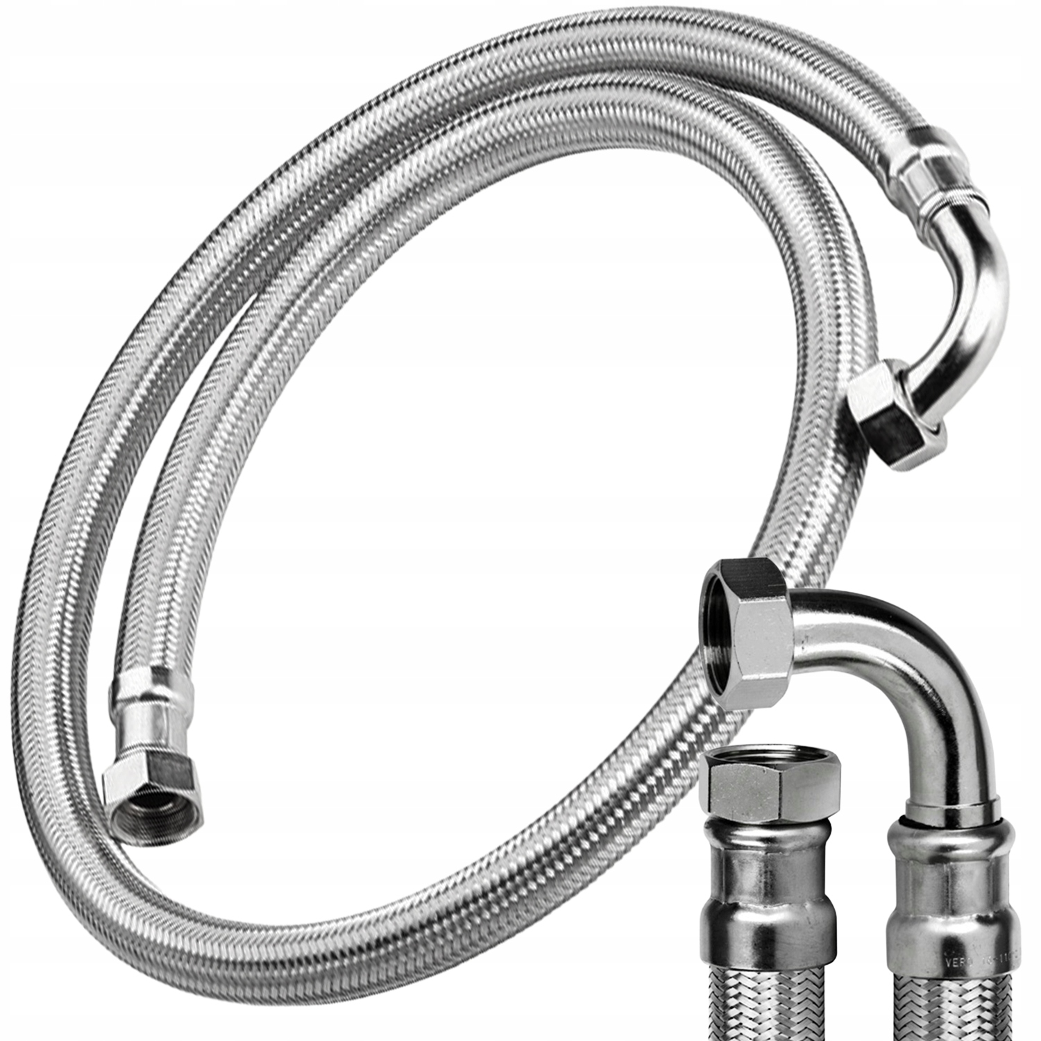 Antivibrační Hadice s kolenem 1'' x 1'' Ff N-n 50 cm DN25/Fi25 Koleno