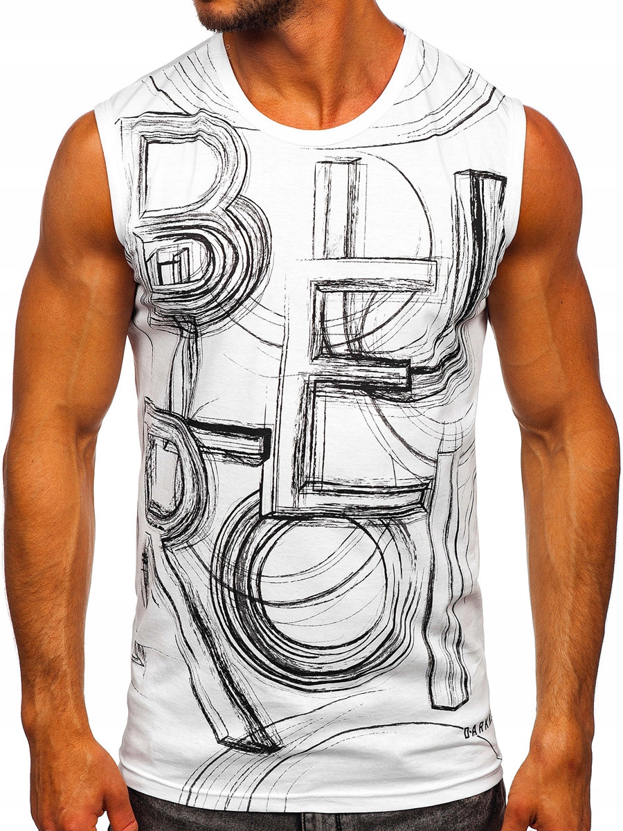 

Koszulka Tank Top Męska Biała 14818 ROZMIAR_2XL
