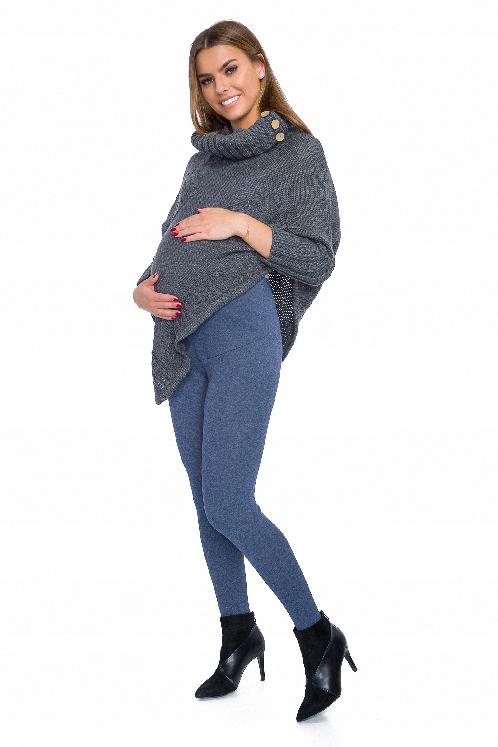 CIĄŻOWE LEGGINSY OCIEPLANE Z ZAPIĘTKĄ LSPRG L Marka MITAAMI